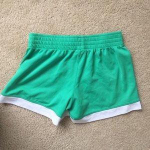 Champion green running shorts